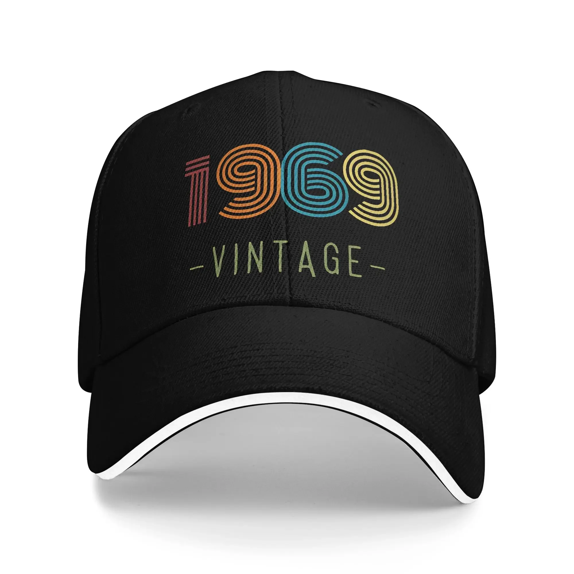 New VINTAGE 1969 NEON RETRO DESIGN Baseball Cap  Fashion Female Male Trucker Hat Sun Visor Baseball Caps Birthday Present