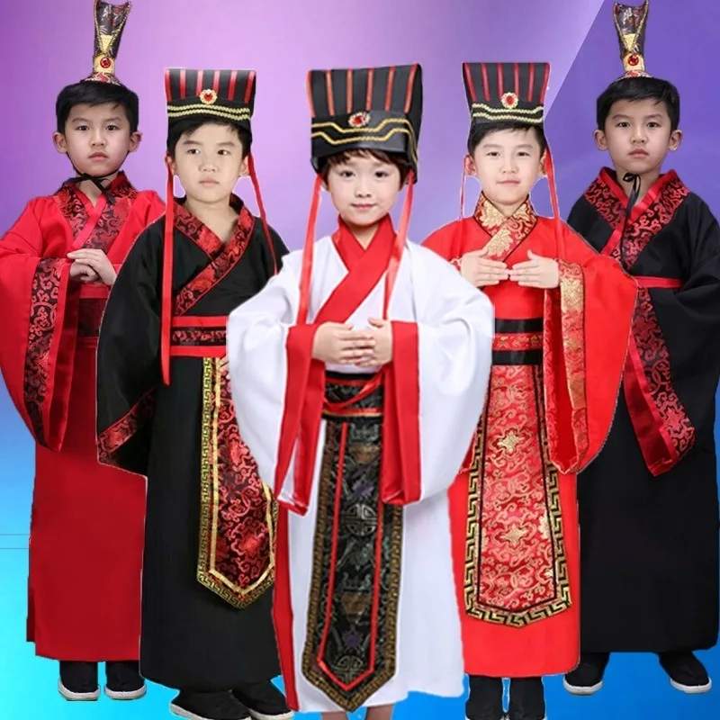 boys traditional ancient chinese costume chinese traditional tang hanfu dress child clothing cosplay fairy dance kids children