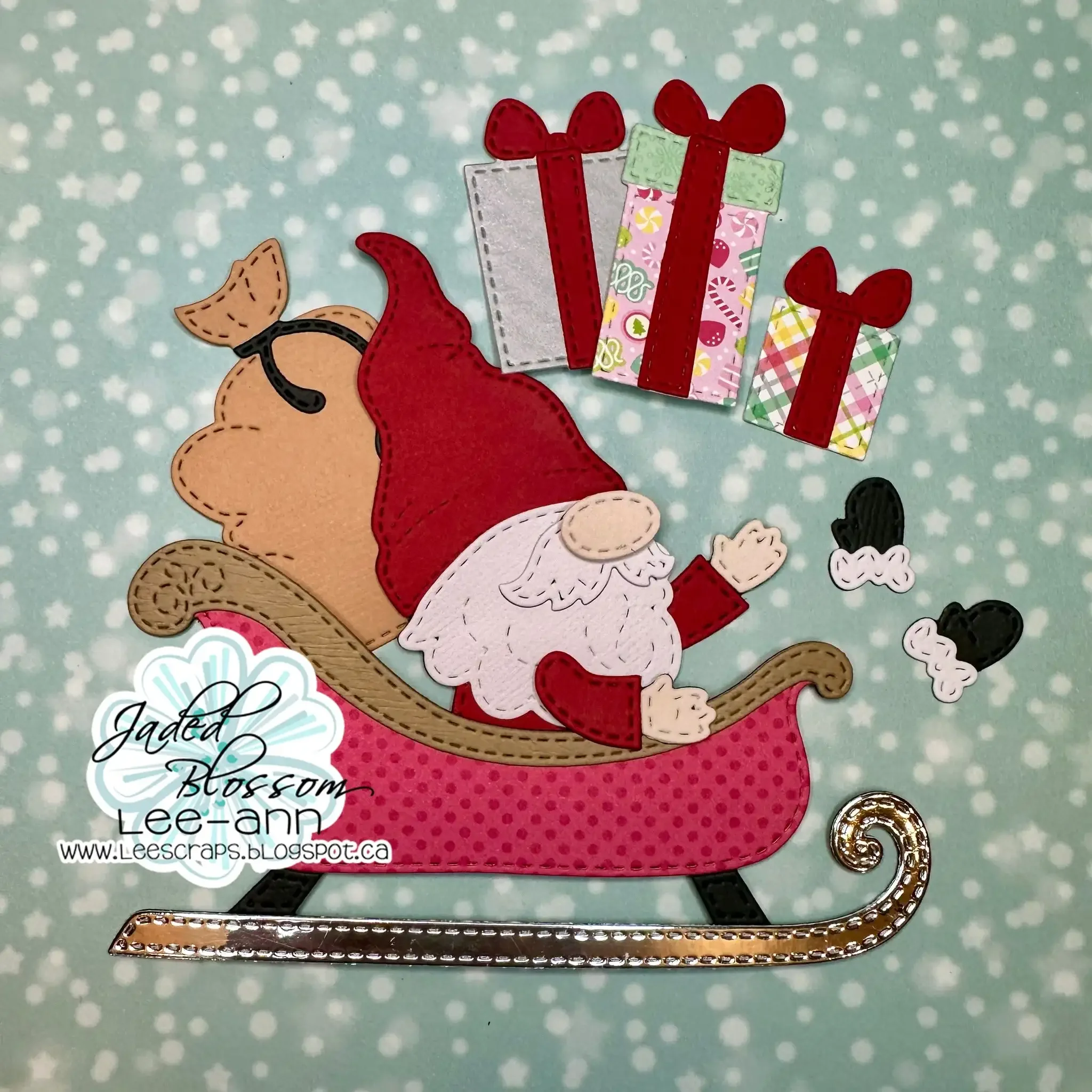 Santas Sleigh Mouse Faces Ornament Metal Cutting Dies Clear Stamps Stencil for DIY Making Card Scrapbook Craft Christmas 2025