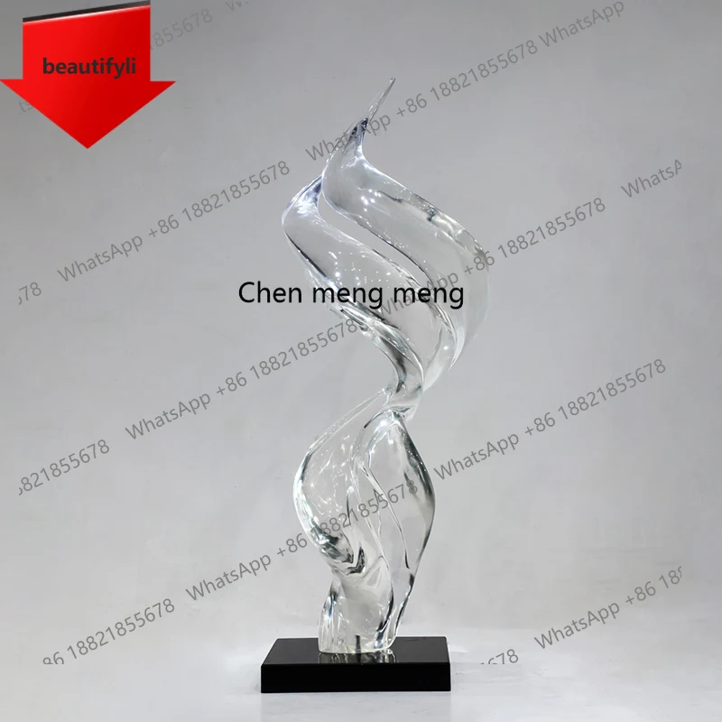 

M07 офис продаж скульптура прозрачная смола ремесленный орнамент абстрактный свет роскошное современное украшение