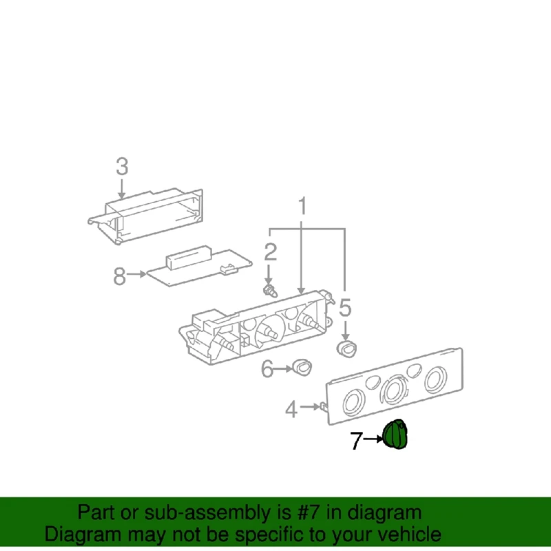 Tombol kontrol AC mobil, tombol pemanas AC mobil untuk Toyota Tacoma 1995-2004 55905-35310