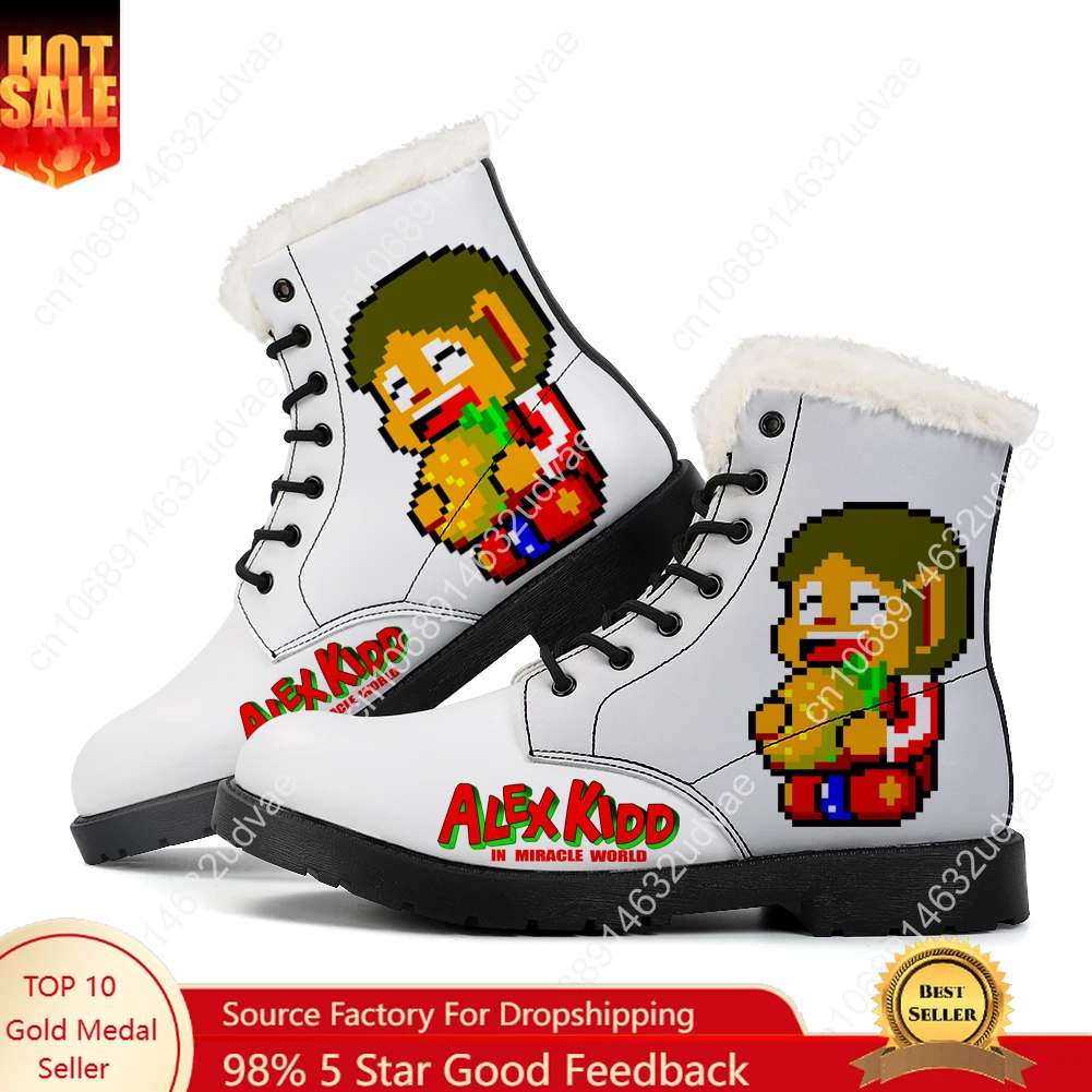 

Alex Kidd Plush Boots Mens Womens Teenager Shoes Casual Boot Outdoor Light High Quality Print on Demand Customize Shoe