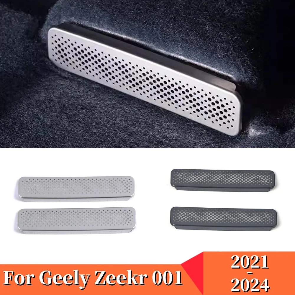 

For Geely Zeekr 001 Accessories 2021-2024 Car Seats Air Conditioner Vents Garnish Cover Black/Silver Trim Protective Sticker