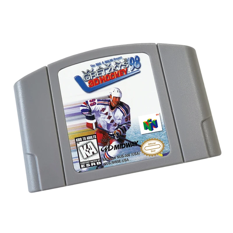 WayneGretzky98_For N64 بطاقة الألعاب النسخة الأمريكية وحدة التحكم 64 بت الولايات المتحدة الأمريكية نسخة لعبة الفيديو خرطوشة
