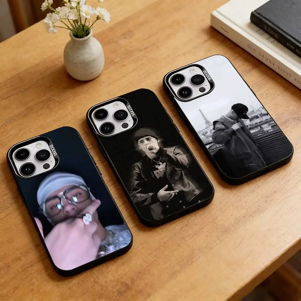 

C-Cris MJ Singer Phone Case For iPhone 17,16,15,14,13,12,11 Plus,Pro Max,XS,Colored Silver Plated Inside Cover