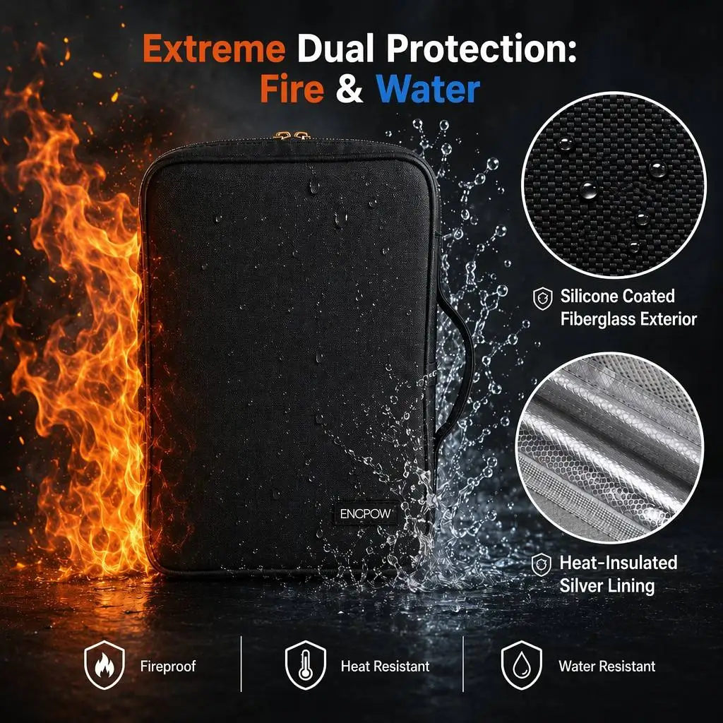 Fireproof Waterproof Bible Bag Heavy Duty Large Capacity Bible Cover Bag Special Purpose Protective Storage Bag for Church