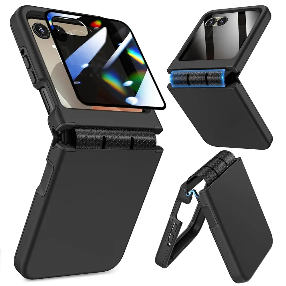 

for Motorola Razr 2024/2025 Case, for Moto Razr 2025/2024 Phone Case [Screen Protector][Hinge Protection] – Dual-Layer Slim C