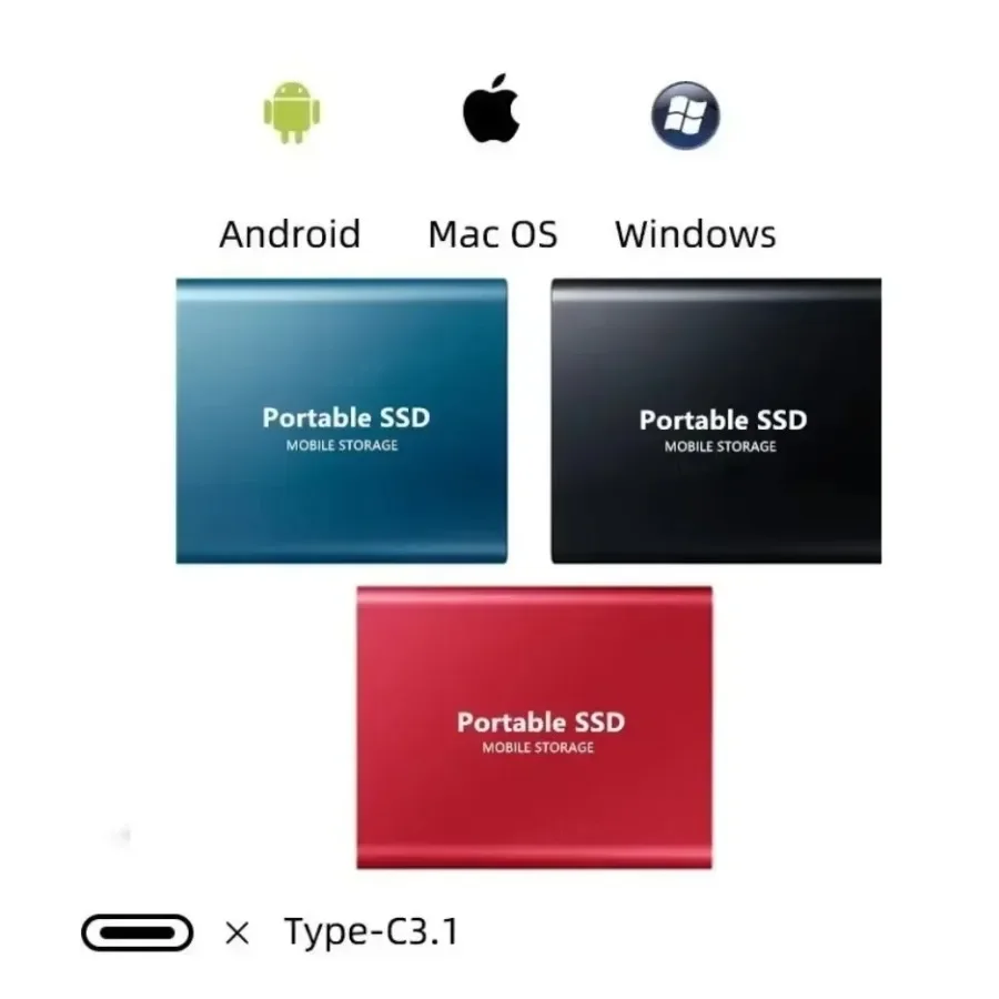 16TB USB 3.0 Type C External Solid State Drive Hard Disk High Speed Storage External Hard Drive Portable SSD For PC Phone 16 15