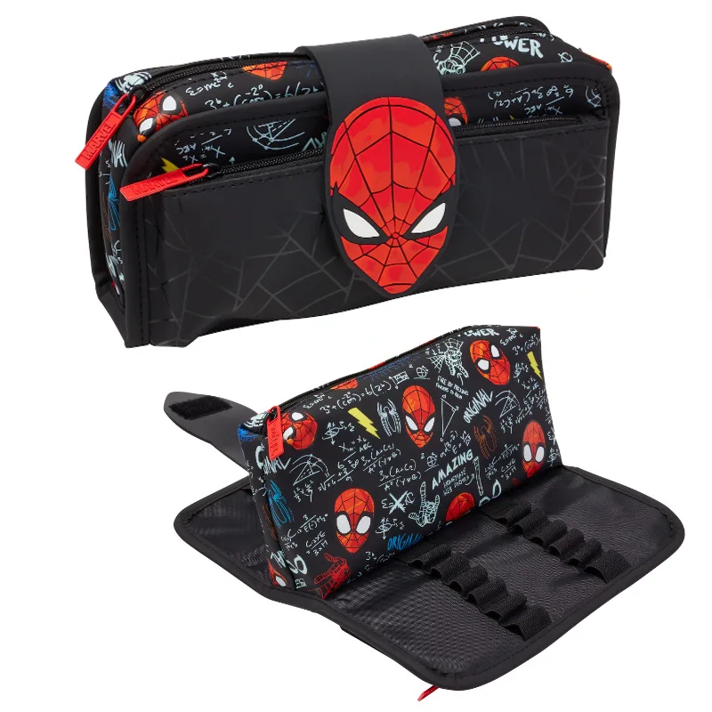 Australian Smiggle Series Spider-Man Printing Children Buckle Pen Case Student Large Capacity Pen Bag Gift For Boys Girls