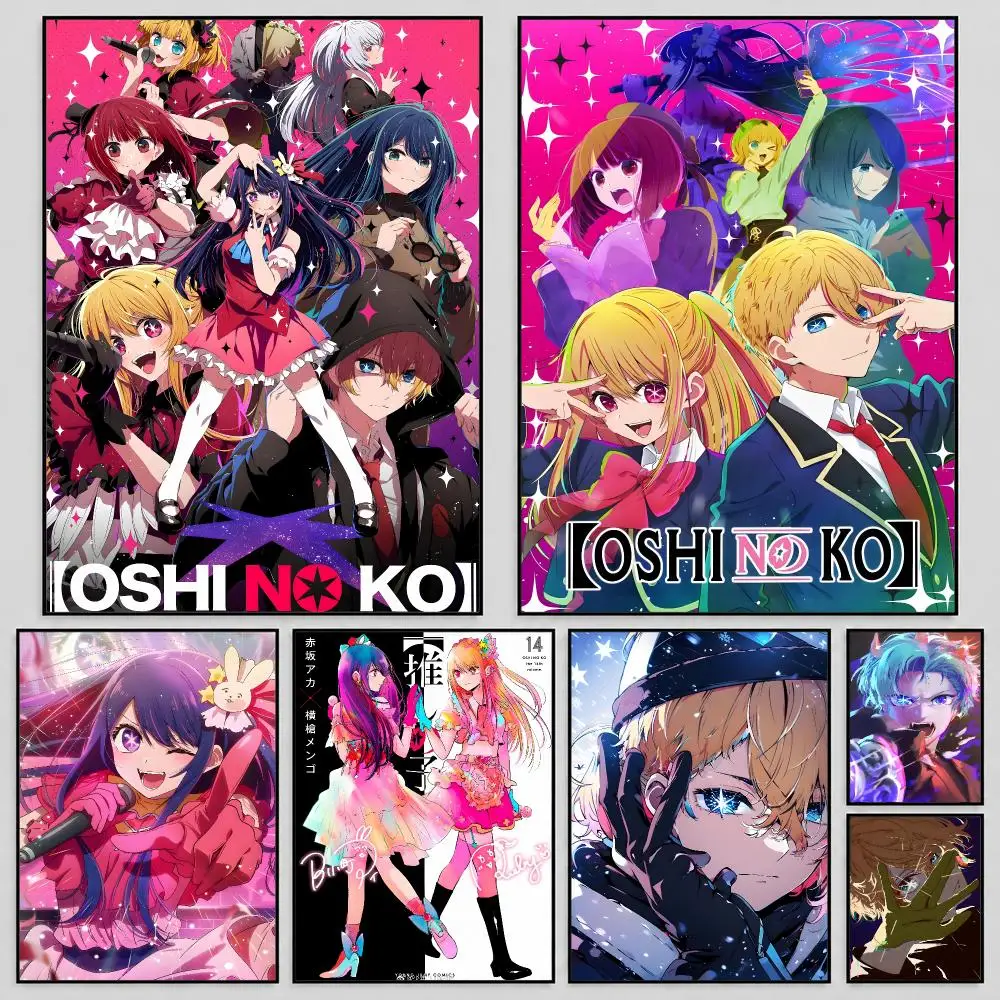 Anime Oshi no Ko Ai Hoshino Poster Self Adhesive PP Wall Art HD Gaming Room Bedroom Living Room Decor Apartment Gift
