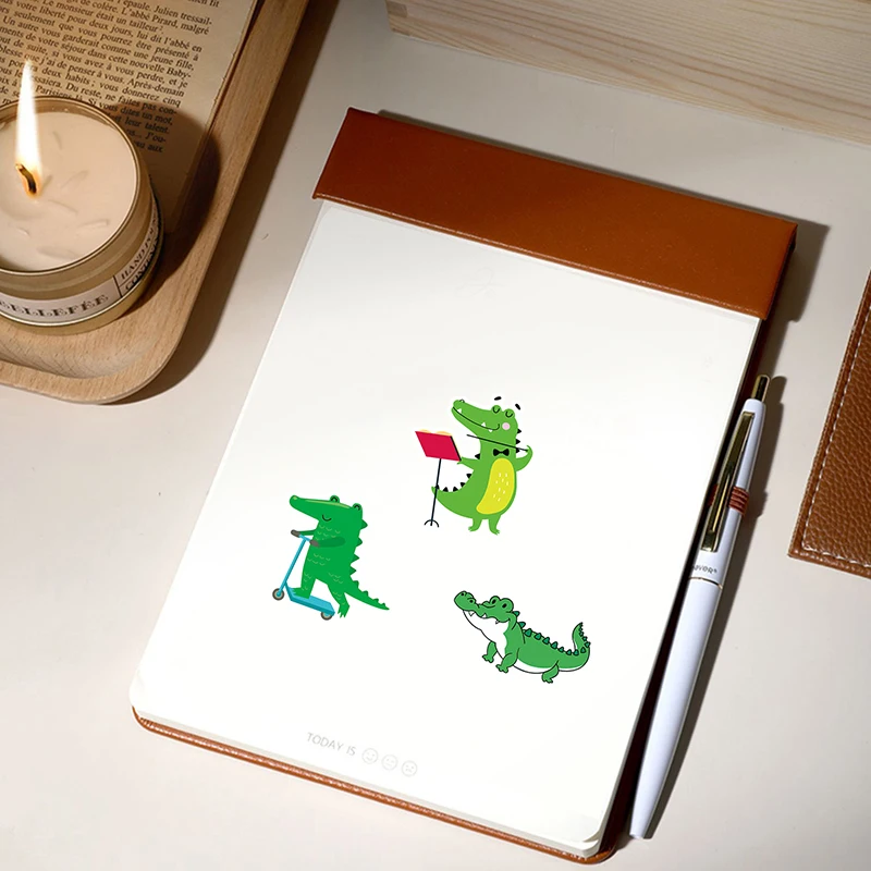 50pc Cartoon crocodile series Cartoon Cute Graffiti Stickers Suitcase Laptop Guitar Skateboard Personalized Decoration Stickers