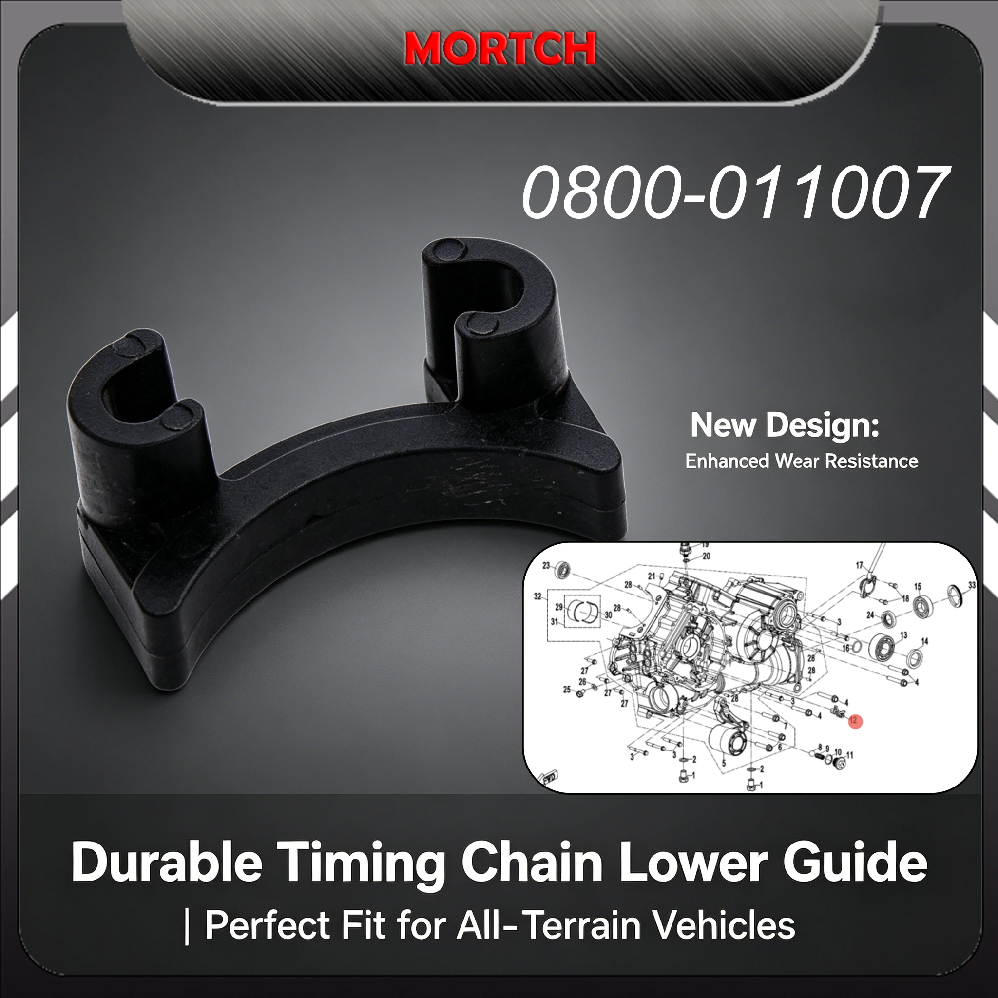 

OEM Timing Chain Lower Guide 0800-011007 For CFMoto 800cc 2V91W Engine U8 Z8 CF800ATR CF800UTR ATV UTV SSV Engine Accessories