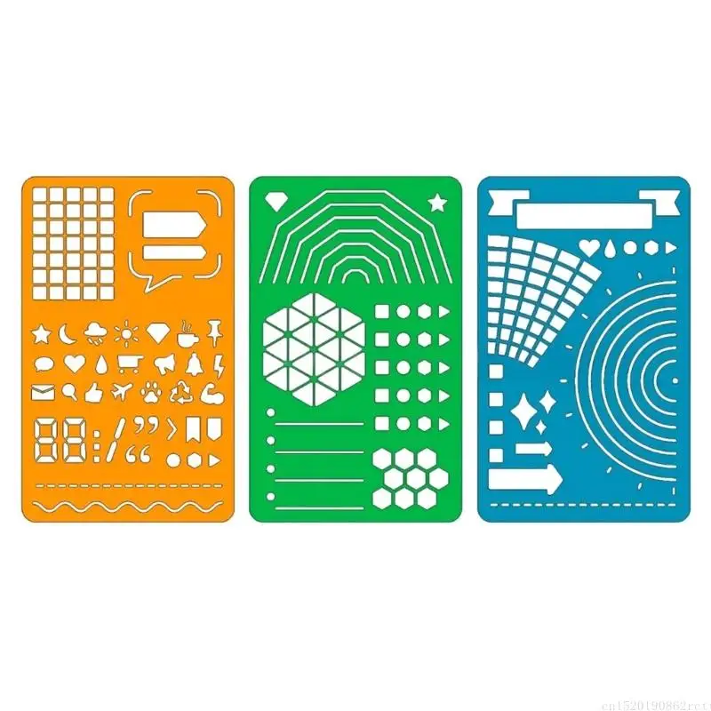 D5BB Multipurpose Plastic Drawing Stencil Set With Precise Measurement Scales