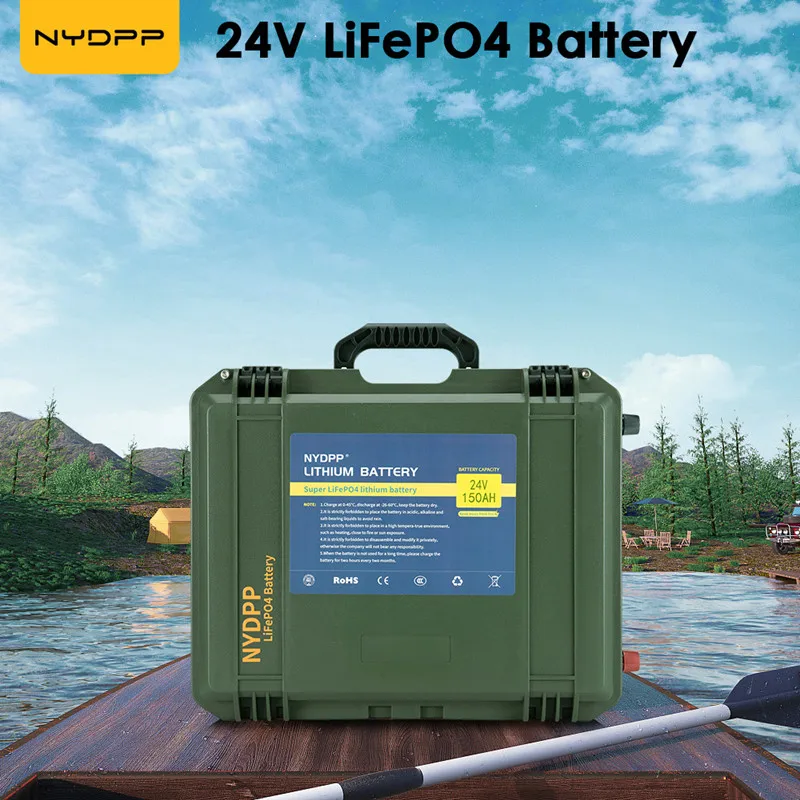 24V 100AH 120AH 150AH 200AH LiFePO4 Battery 24V lifepo4 battery 24v lithium battery Lithium iron phosphate battery with Charger