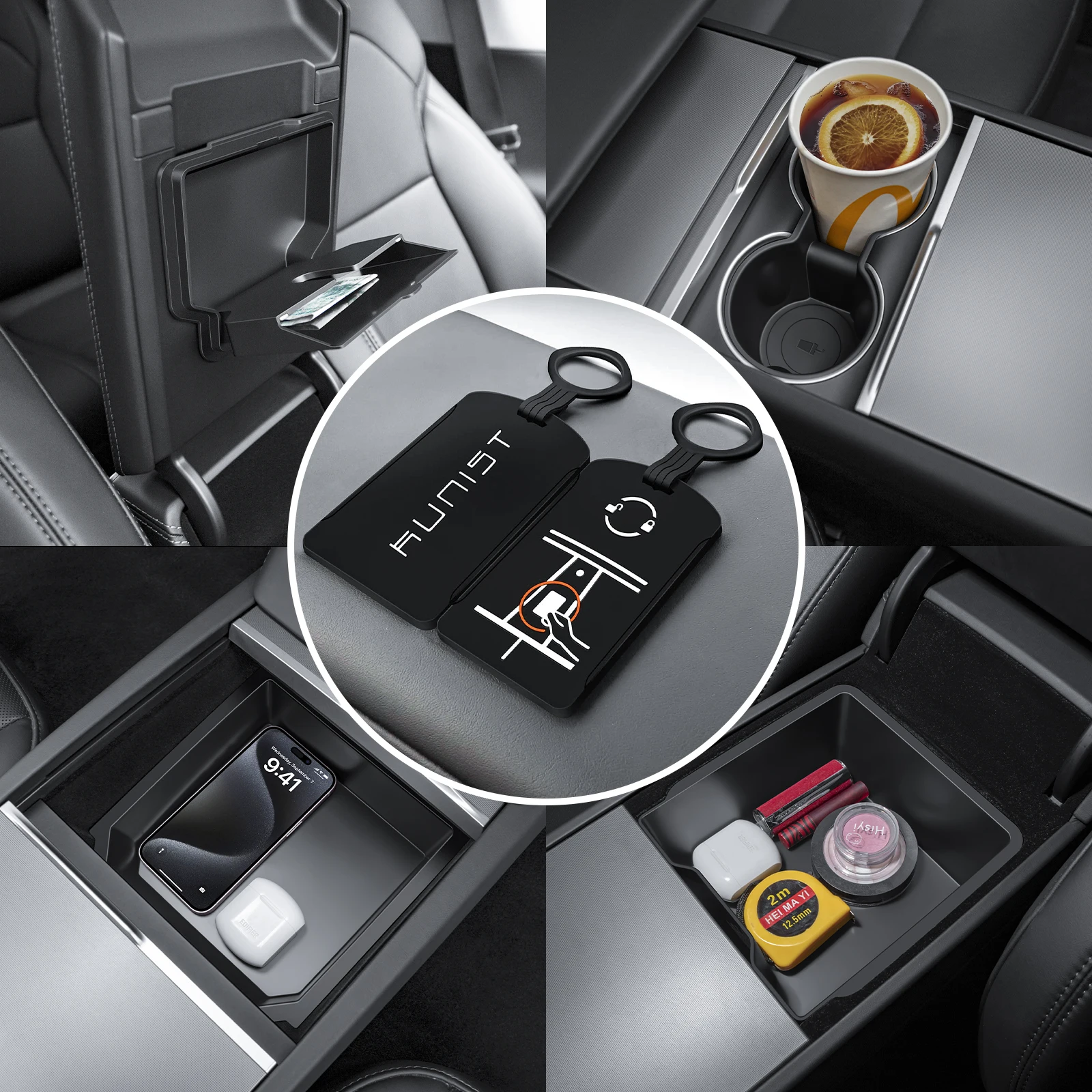 Kunist for Tesla Model Y Juniper 2026 Center Console Tray Cup Holder Accessories