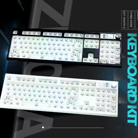 ZUOYA GMK104 Mechanical Keyboard Kit Blutooth wireless Gaming Keyboard Hot Swap Backlit Gasket Structure support VIA with displ