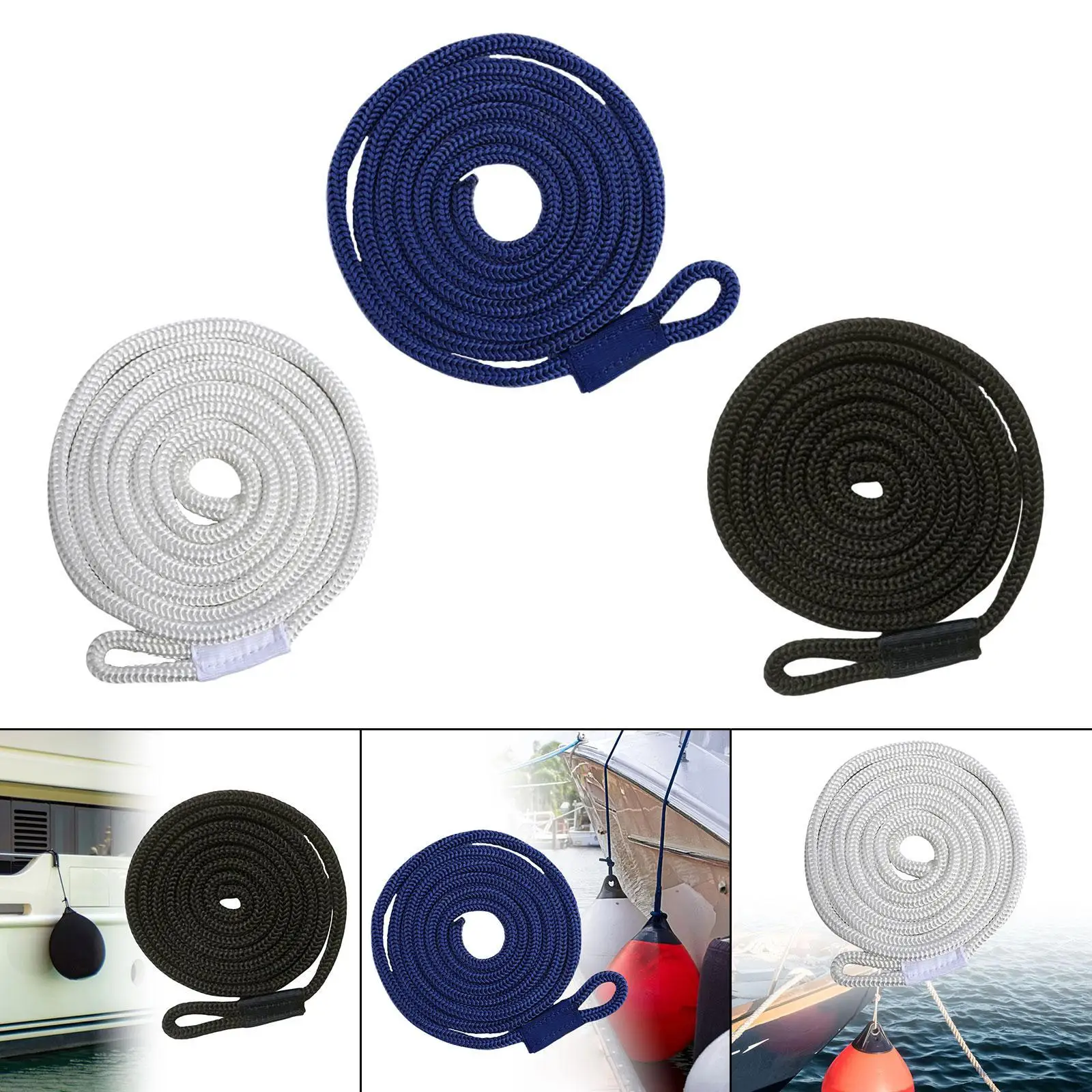 Dock Bumper Fender Lines Protective PE Rope Boat Fenders for Yacht Pontoon Inflatable Rafting Boat Use