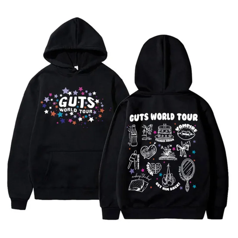 

Y2K Vampire Guts 2024 World Tour Concert Graphic Print Hoodie Male Fleece Cotton Hoodies Men Women Fashion Oversized Sweatshirt