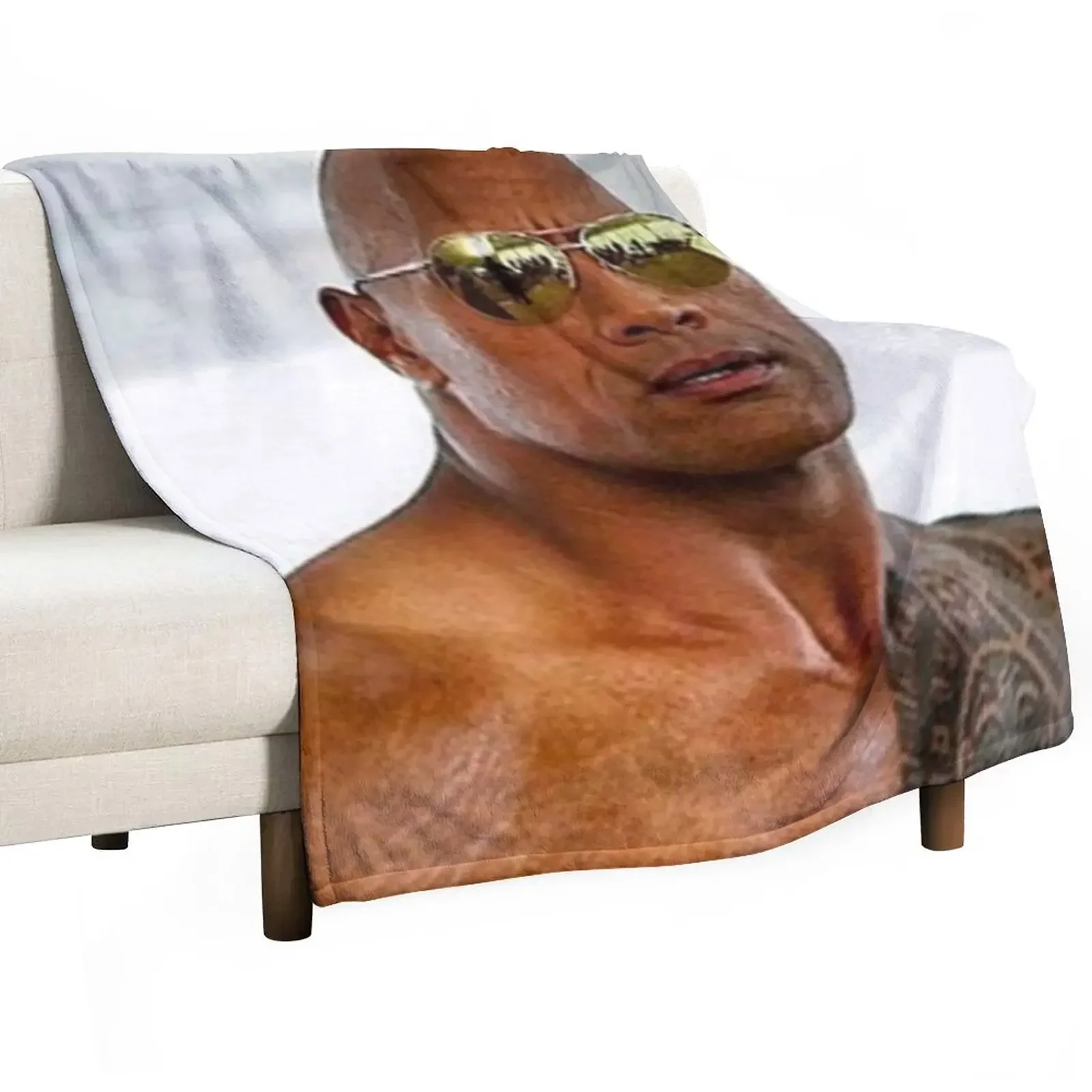 dwayne johnson Throw Blanket Summer Beddings Flannels For Sofa Thin Blankets