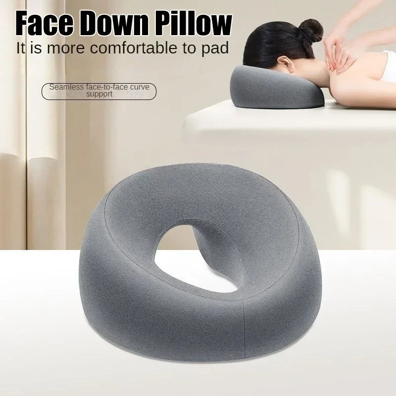 Ergonomics Face Down Pillow Memory Foam Breathable Head Rest Support Pillow Body Massage Face Rest Pillow For Beauty Salon