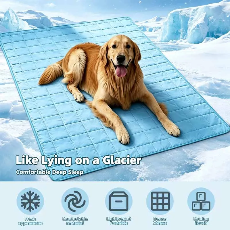 Tapis rafraîchissant pour chien KEMORELA 2026 Ice Cool Upgrade, lit d'été pour animaux de compagnie, extra large, pour chiens de petite et grande taille, respirant