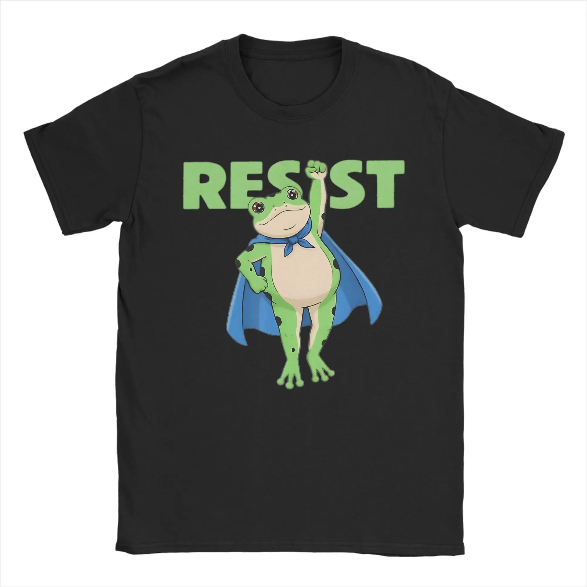 Men's T-Shirt Resist Portland Frog Casual 100% Cotton Tees Short Sleeve  T Shirt Crewneck Tops New Arrival