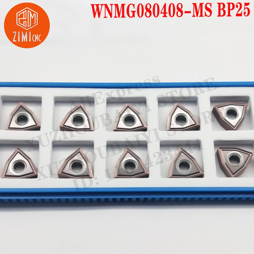 WNMG080408-MS BP25 WNMG 080408-MS Carbide Inserts Turning Lathe Cutter Cutting Tools Blade mechanical metal lathe CNC tools WNMG