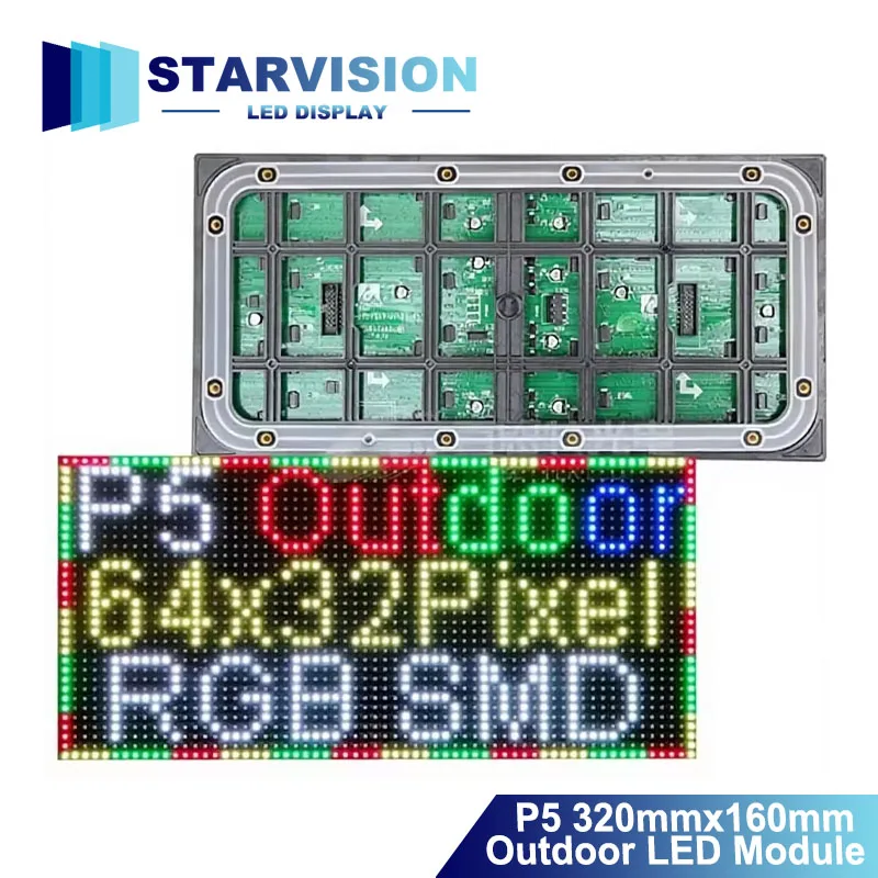Immagine 3: Modulo LED P5 per Esterni ad Alta Frequenza di Aggiornamento 320x160mm Pannello Display LED a Colori Impermeabile