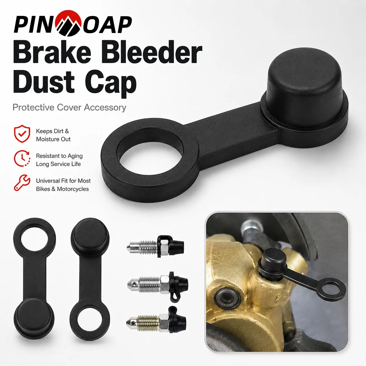 PINMOAP 4/10/20PCS Bicycle Brake Bolt Dust Caps Disc Brake Screw Cover Bike Caliper Nut Protector For Mtb Road Cycling Spare