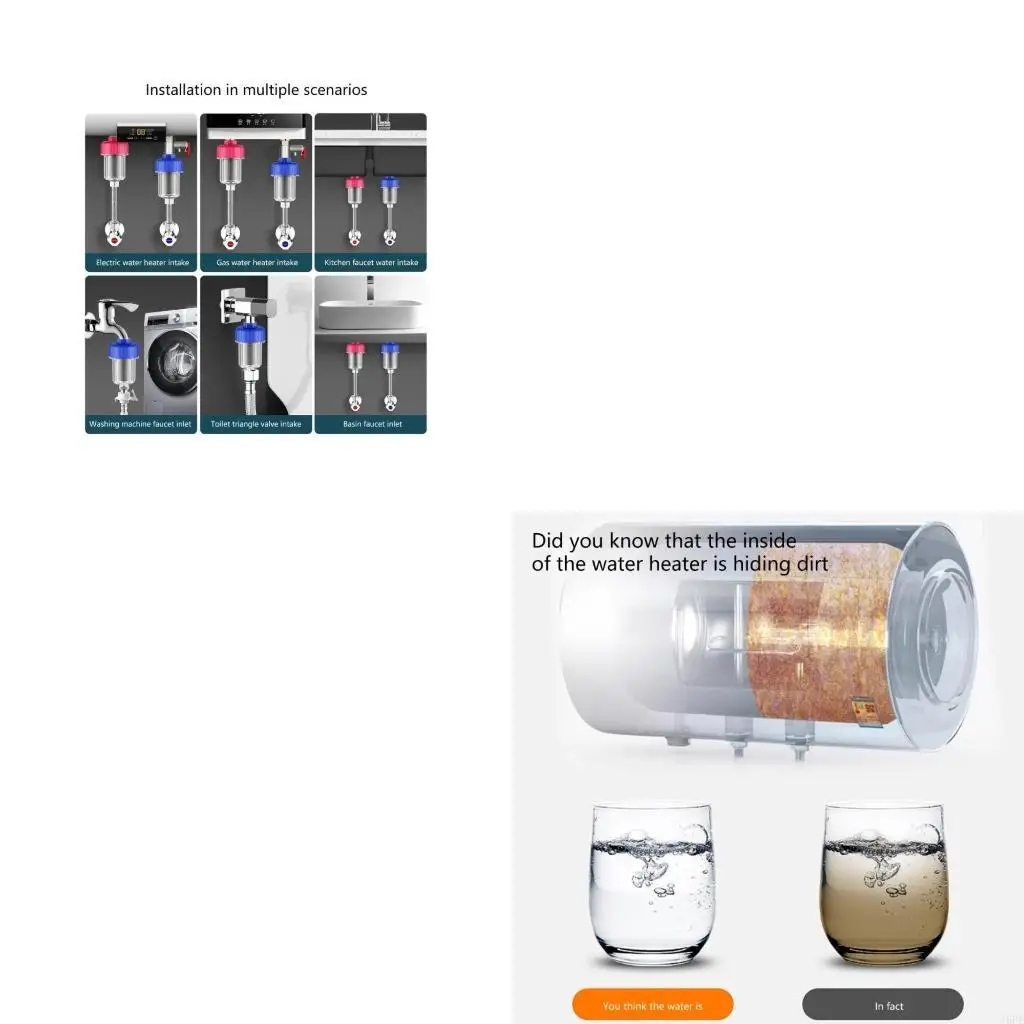 

J6PE Home Use Water Heater Filter Scale Strainer High Efficiency Filtration Tool