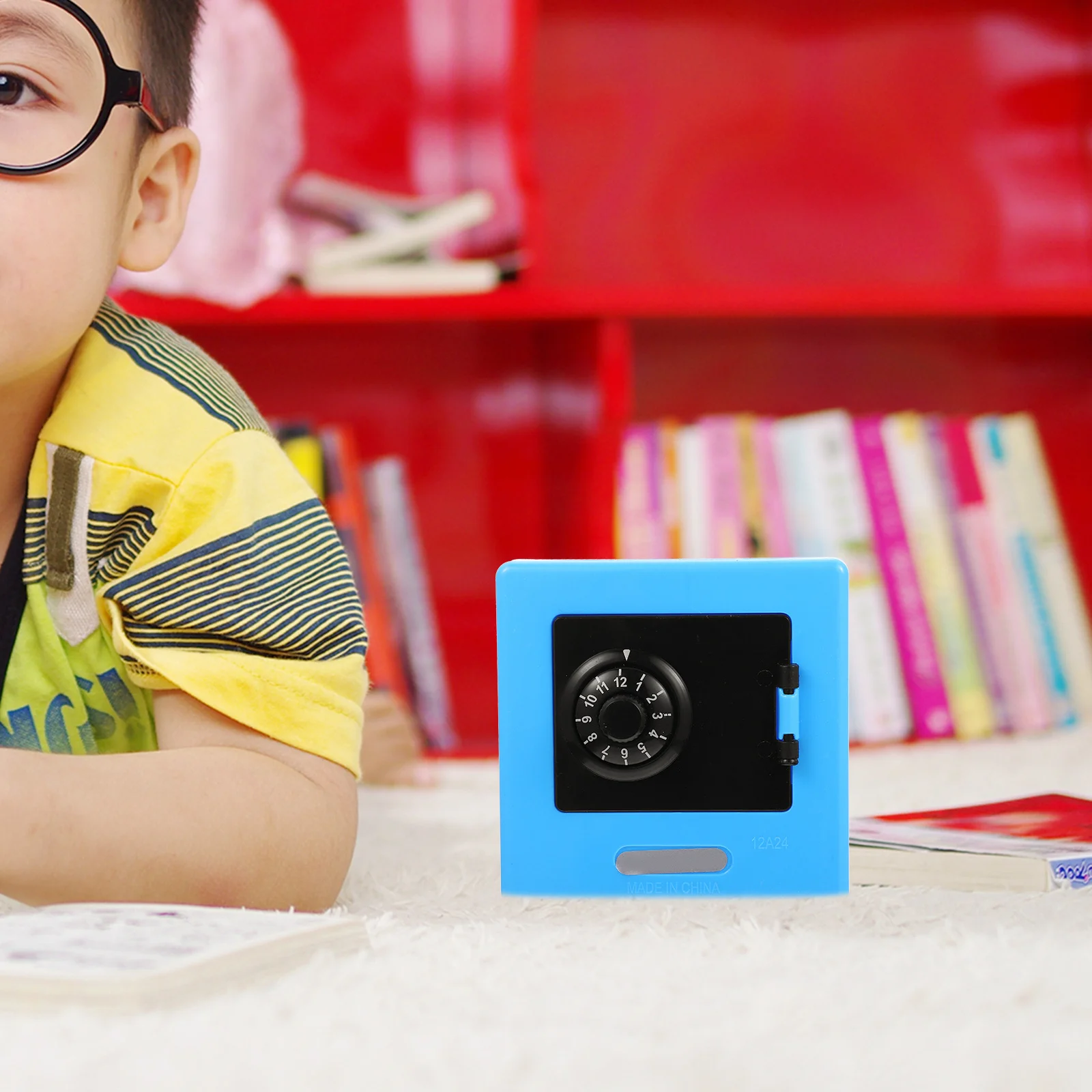 Password Piggy Bank for Children Mini Strongbox Premium Plastic Small Money Pot Scratch Proof Desktop Ornament Gift for Boys