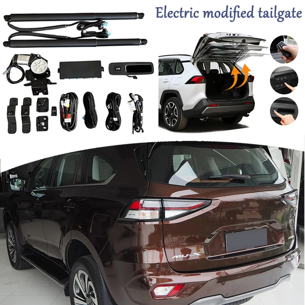 

Подходит для Isuzu MU-X MUX 2021-2025 RJ, модернизированный комплект задней двери, модифицированный багажник, электрическая система подъемной двери, подставка для ног, пульт дистанционного управления