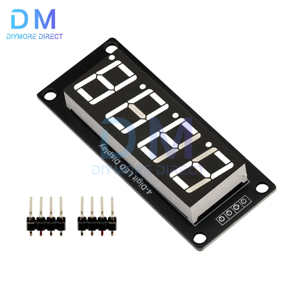 TM1637 LED Display Module for Arduino 4 Digit 7 Segment 0.56 inch Time Clock Indicator Tube Module Red Blue Green Yellow White