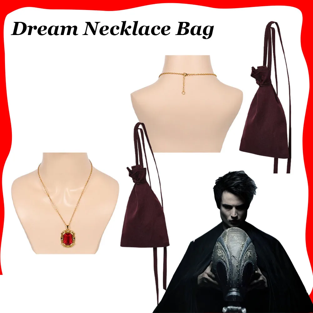 

Dream Cosplay Necklace Bag Movie The Sand Cos Man Costume Accessories Roleplay Props for Adult Men Male Halloween Carnival Suit