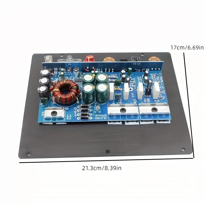 1500Wago high-power car subwoofer amplifier board - 12Aluminum alloy，Low-pass Filter50-150Hertz，4Ohm resistance，Portable chip de