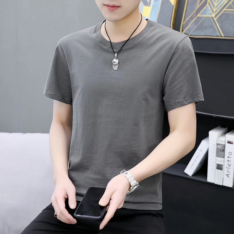 Fashion O-Neck Casual Solid Color Short Sleeve T-Shirts Men's Clothing 2024 Summer New Loose Korean Tops All-match Tee Shirt