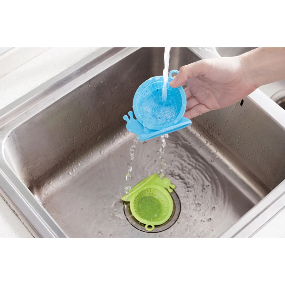 

Premium Silicone Snail Strainer Green for Kitchen Bathroom Sinks Prevents Clogging Rust Free Suitable Perforations