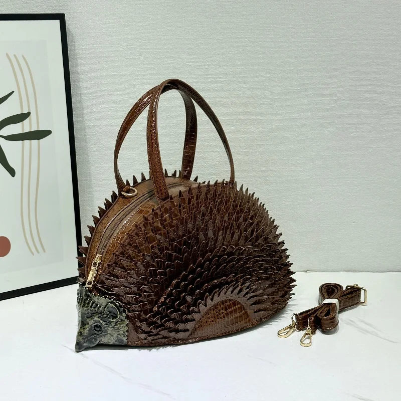 

High Quality Hedgehog Handbag Women Luxury Irregular Shoulder Bag Unique Creative Animal Shaped Crossbody Bag Classic Party Bag