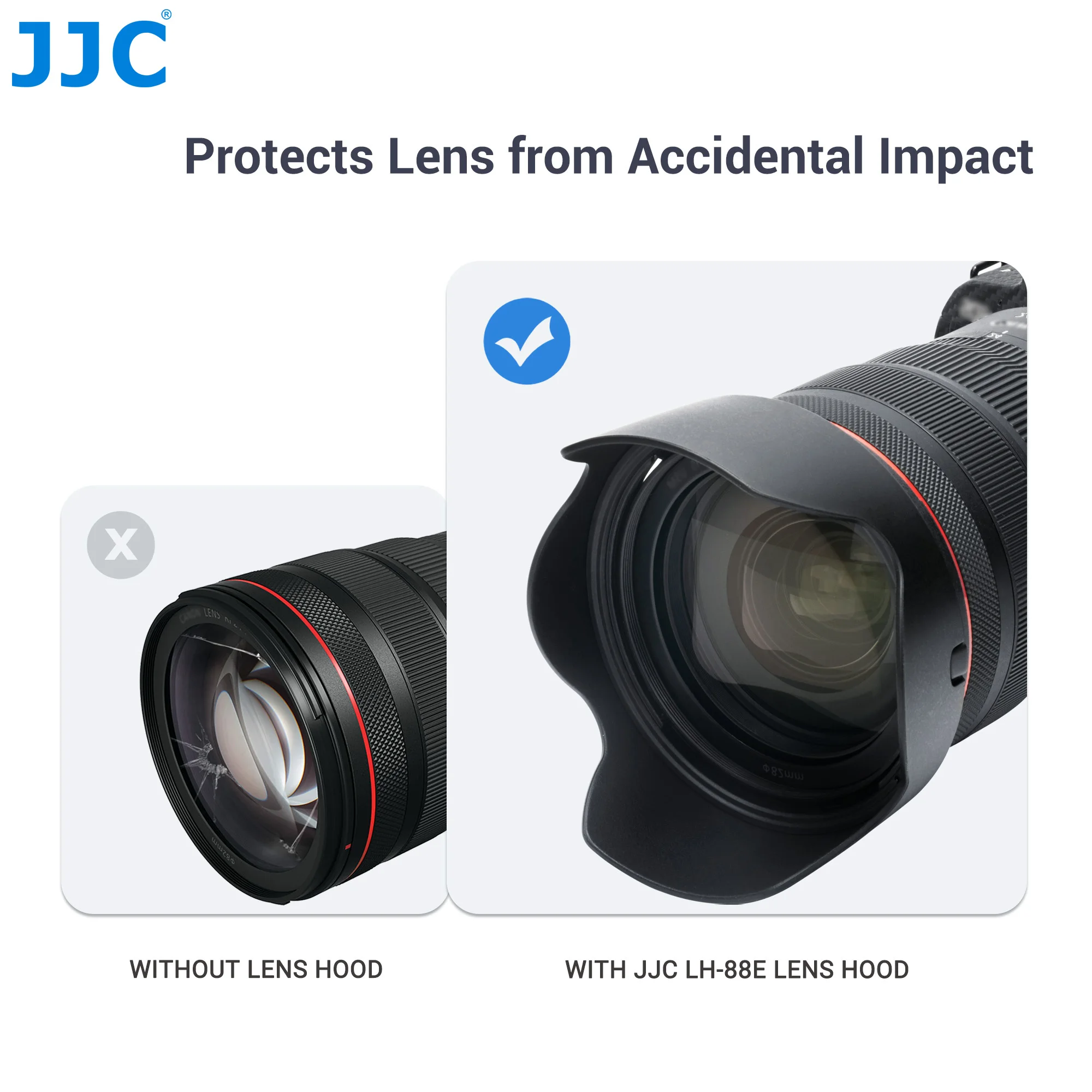 غطاء غطاء عدسة JJC لعدسة Canon RF 24-70mm f/2.8 L IS USM، يستبدل غطاء عدسة Canon EW-88E