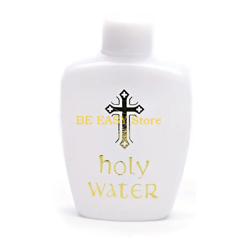 Garrafas água benta vazias E28F para viagens Garrafa católica 60ml Garrafa água Lourdes