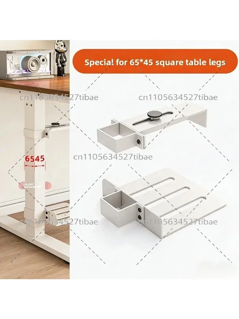PC Case Under Desk Mount Holder Adjustable CPU Bracket for Standing Desk Hanging Tray Rack
