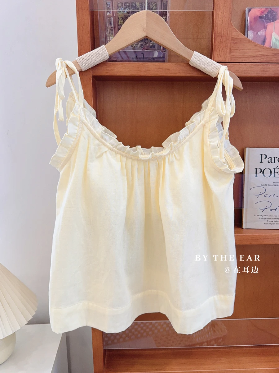 

Новая хлопковая ночная сорочка из марли для женщин: летняя, тонкая, с подкладкой на груди, домашняя одежда, на бретельках, с круглым вырезом, повседневная, для дома, с шортами.