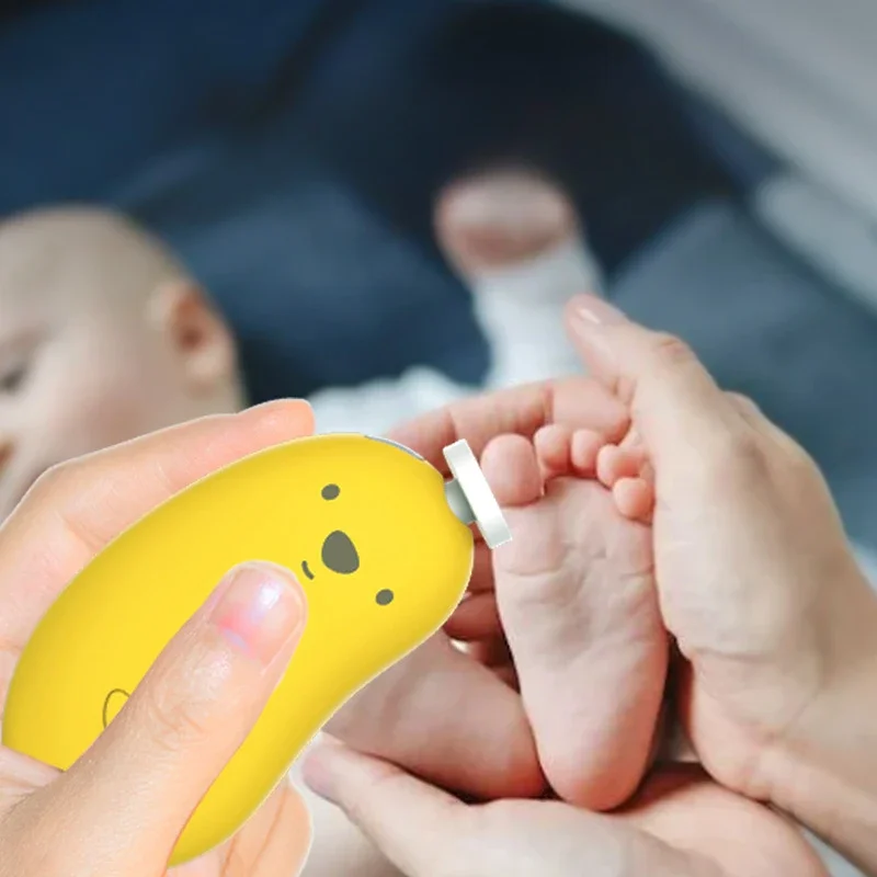 Coupe-ongles électrique avec 6 têtes de polissage pour bébé, ensemble multifonctionnel, mignon, sûr, silencieux, longue durée de vie de la batterie