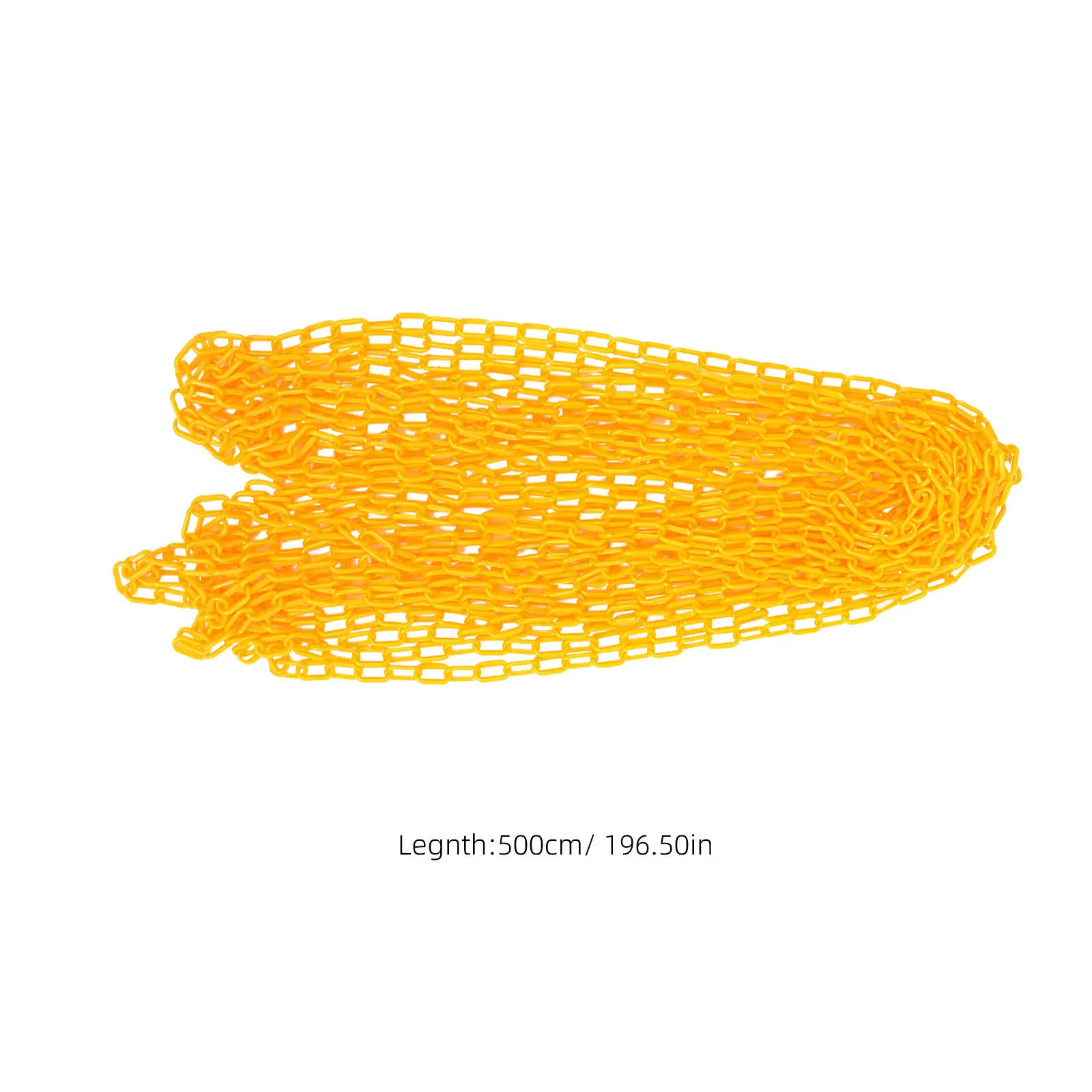 5M Yellow Plastic Safety Chain for Boundary Marking Barricades Party Wedding Decoration Crowd Control Plastic Chain