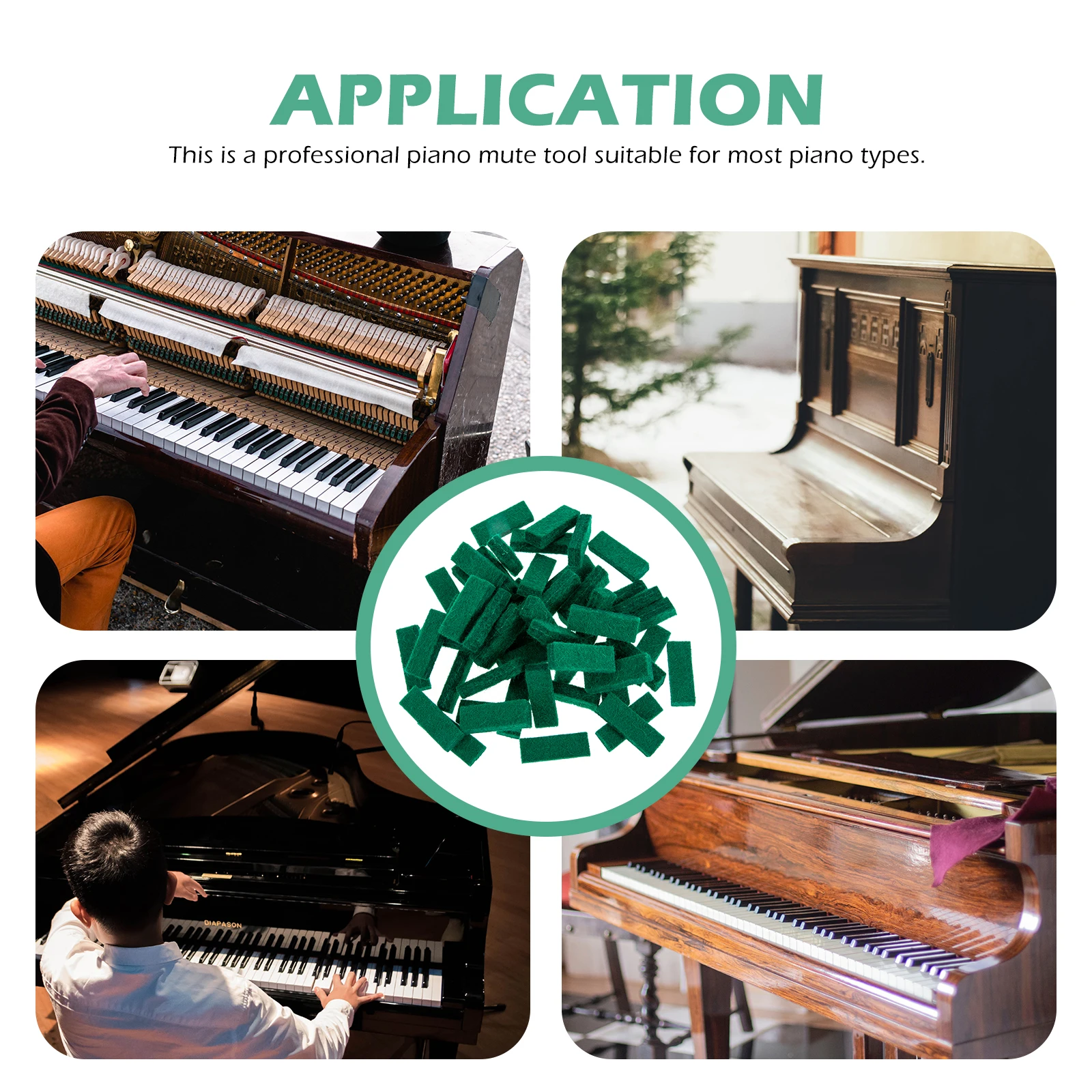 

Professional Piano Tuning Kit Damping Felt Set Tag Repair Tool Simply