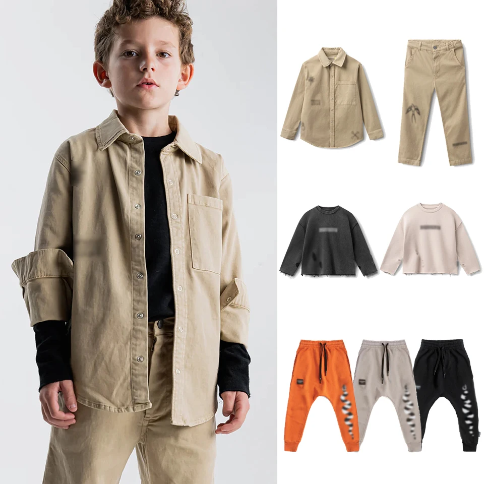 2024 New Spring Season Clothes Set Kids Hoodies Spring Shirt Boys Outer Wear Children Coat Long Sleeve Tops Child Fashion Pants