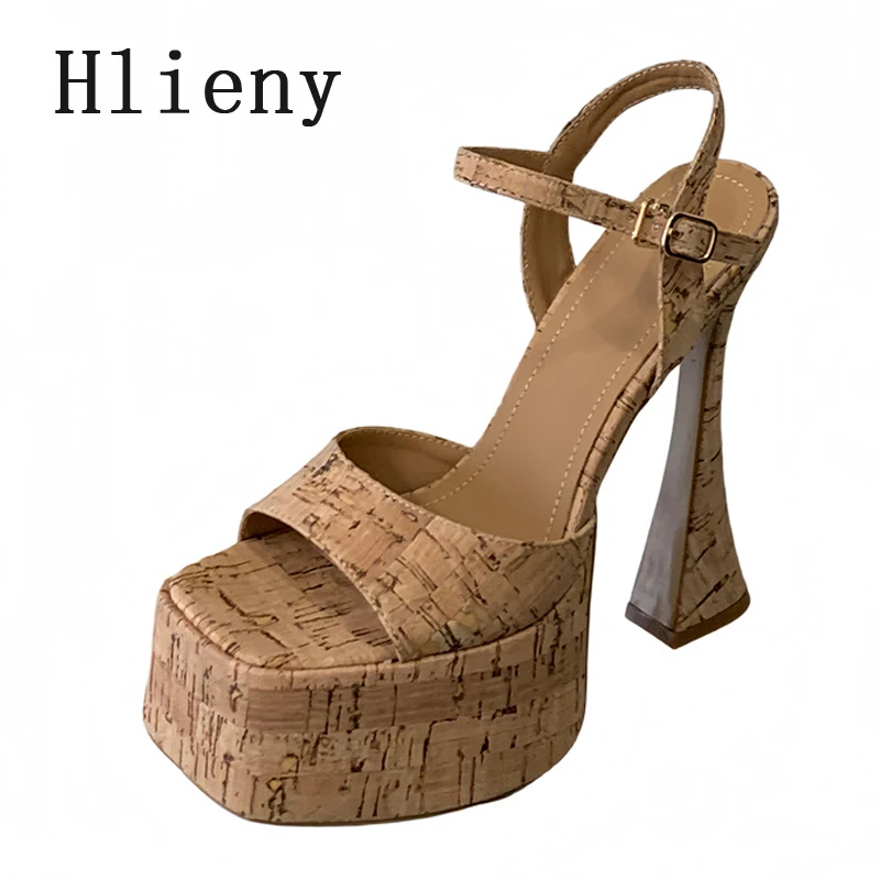 

Hlieny Summer Platform Sandals Ladies Extremism Sexy Thin High Heels Women Buckle Strap Pumps Nightclub Party Stripper Shoes