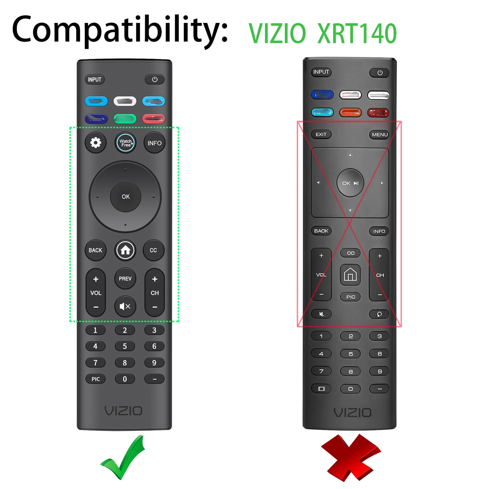 حافظة من السيليكون لهاتف VIZIO XRT140 غطاء حماية لجهاز التحكم عن بعد للتلفزيون الذكي مع ملحقات الحبل عن بعد