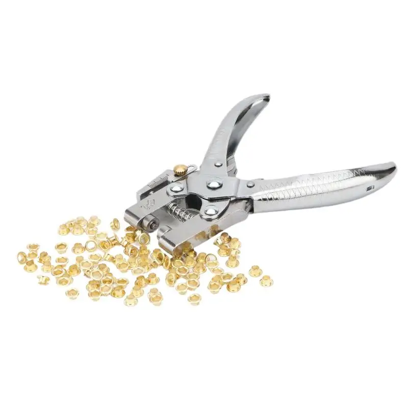 5 مللي متر الثقوب المعدنية اللكم جروميت العيينة كماشة عدة الرافعة كماشة أدوات التثبيت للأحزمة الجلدية الحرف أكياس الأحذية