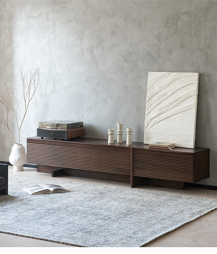 

ss26 S26 North American black beard floor solid wood TV cabinet modern simple living room home light luxury high-end furniture